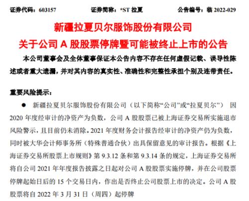 刚刚！3家A股公司齐拉退市警报，都是类似原因！已有退市股单日暴跌70％，风险有多大？附避险指南